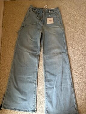 JBD Light Blue High-Rise Wide Leg Women's Jeans
